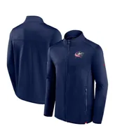 Men's Fanatics Navy Columbus Blue Jackets Authentic Pro Full-Zip Jacket