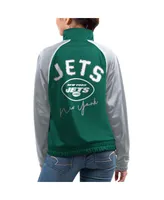 Women's G-iii 4Her by Carl Banks Green New York Jets Showup Fashion Dolman Full-Zip Track Jacket