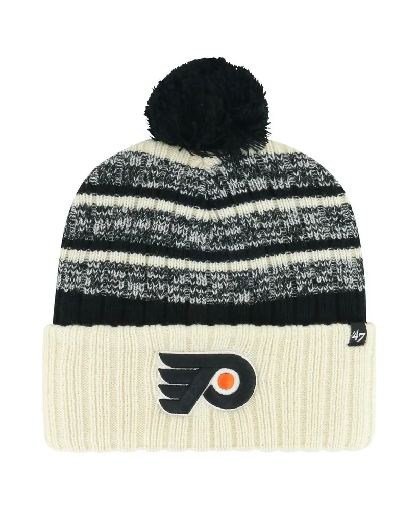 Men's '47 Brand Cream Philadelphia Flyers Tavern Cuffed Knit Hat with Pom