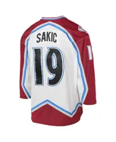 Big Boys Mitchell & Ness Joe Sakic White Colorado Avalanche 2000 Blue Line Player Jersey