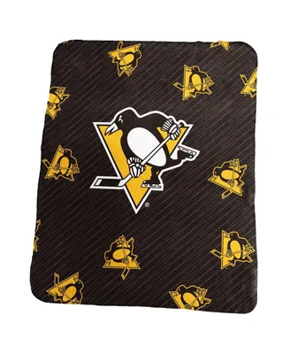Pittsburgh Penguins 50" x 60" Repeating Logo Classic Plush Throw Blanket