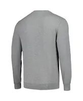 Men's Colosseum Heather Gray Pennsylvania Quakers Arch and Logo Pullover Sweatshirt