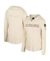 Women's Colosseum Cream Tennessee Volunteers Oht Military-Inspired Appreciation Casey Raglan Long Sleeve Hoodie T-shirt