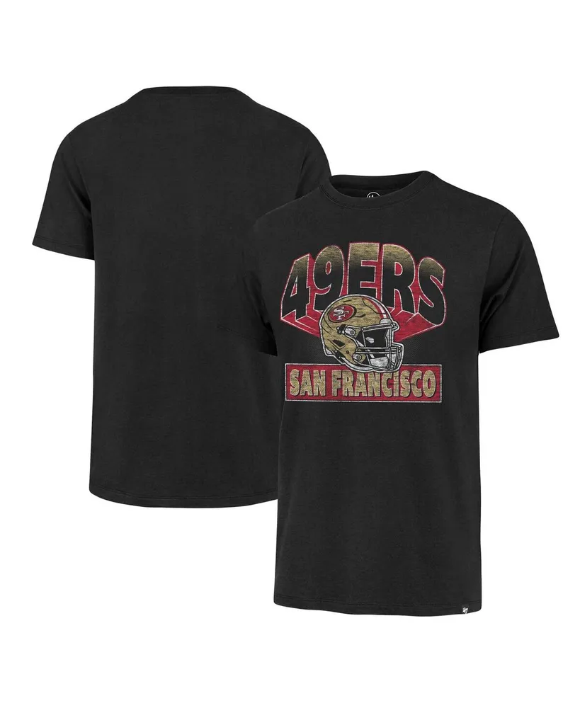 Men's '47 Brand Black Distressed San Francisco 49ers Amplify Franklin T-shirt