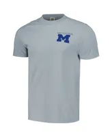 Men's Gray Michigan Wolverines Campus Scene Comfort Colors T-shirt