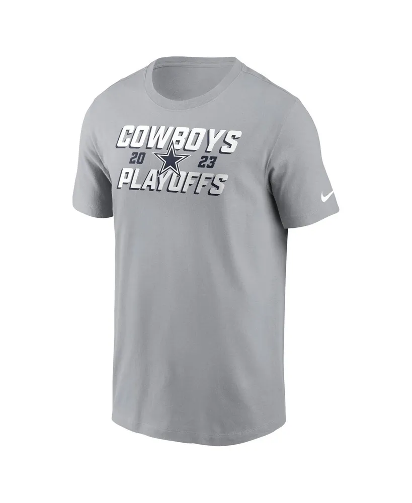 Men's Nike Gray Dallas Cowboys 2023 Nfl Playoffs Iconic T-shirt