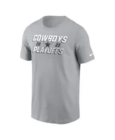 Men's Nike Gray Dallas Cowboys 2023 Nfl Playoffs Iconic T-shirt