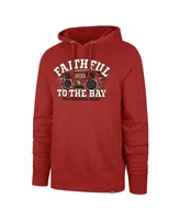 Men's '47 Brand Scarlet San Francisco 49ers Faithful to the Bay Regional Headline Pullover Hoodie