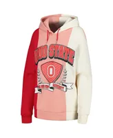 Women's Gameday Couture Scarlet Ohio State Buckeyes Hall of Fame Colorblock Pullover Hoodie