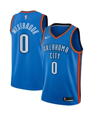 Men's Nike Russell Westbrook Blue Oklahoma City Thunder Swingman Player Jersey - Icon Edition