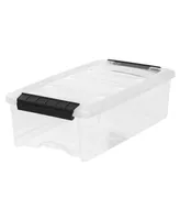 Iris Usa 5 Quart Stack & Pull Box, Clear