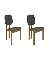 Manhattan Comfort Gales -Piece Mdf Dining Chair With Solid Wood Legs