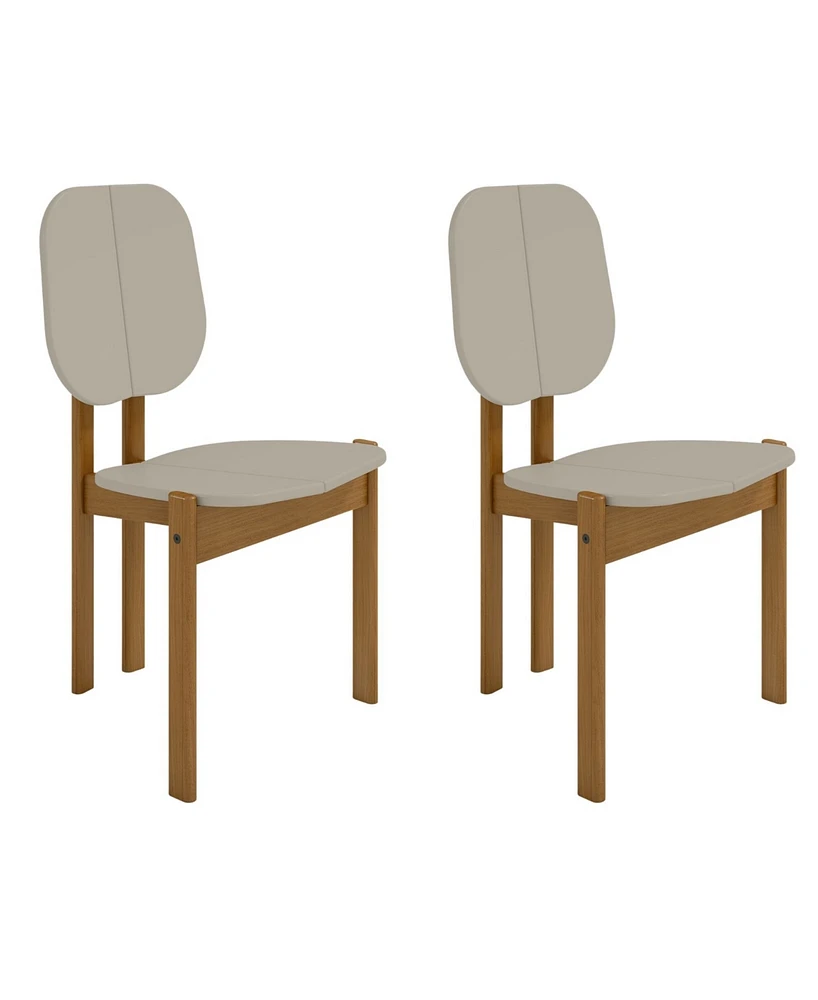 Manhattan Comfort Gales -Piece Mdf Dining Chair With Solid Wood Legs