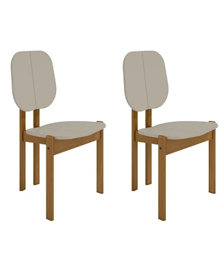 Manhattan Comfort Gales -Piece Mdf Dining Chair With Solid Wood Legs