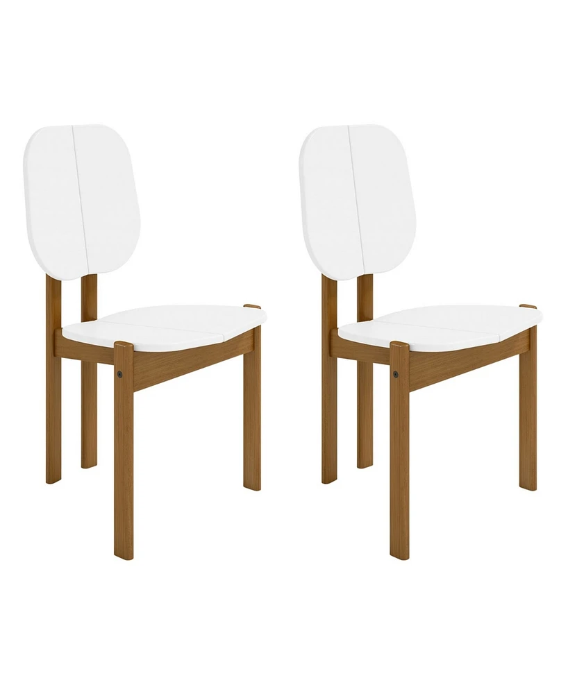 Manhattan Comfort Gales -Piece Mdf Dining Chair With Solid Wood Legs