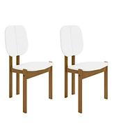 Manhattan Comfort Gales -Piece Mdf Dining Chair With Solid Wood Legs