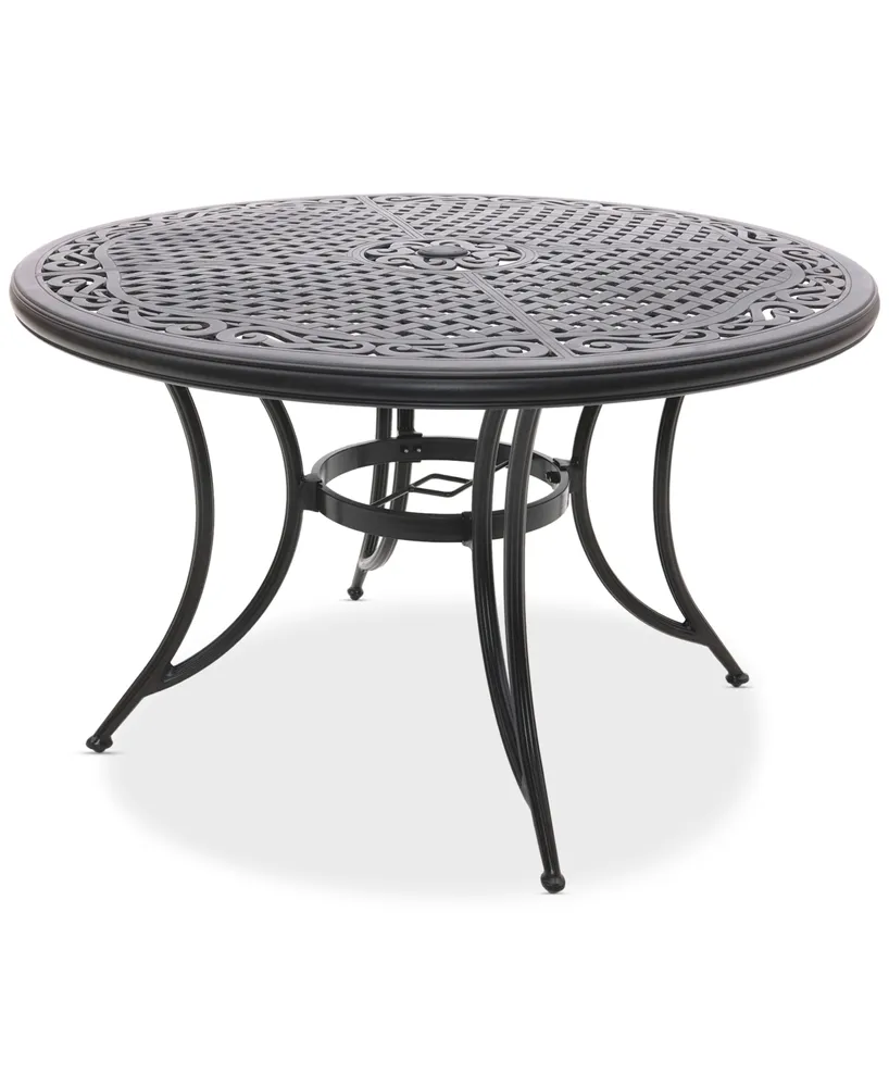 Wythburn Mix and Match 48" Round Cast Aluminum Outdoor Dining Table