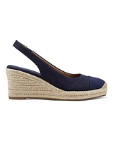 Easy Spirit Women's Margie Slingback Espadrille Wedges - Navy