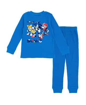 Sega Sonic the Hedgehog Tails Knuckles Thermal T-Shirt Pants Toddler| Child Boys