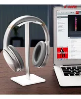 5 Core Headphone Stand Headset Holder Earphone Stand w Aluminum Supporting Bar Flexible Headrest Durable Solid Base for All Headphones -Hd Stnd Wh