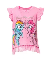 My Little Pony Girls Toddler/child Ruffled Sleeves T-Shirt Bike Shorts Set