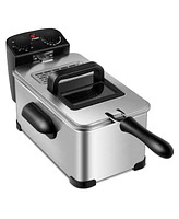 3.2 Quart Electric Stainless Steel Deep Fryer with Timer