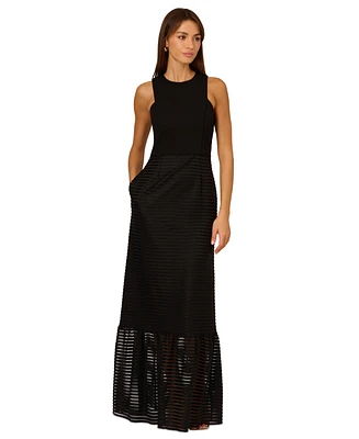 Adrianna by Papell Women's Shadow-Stripe Gown