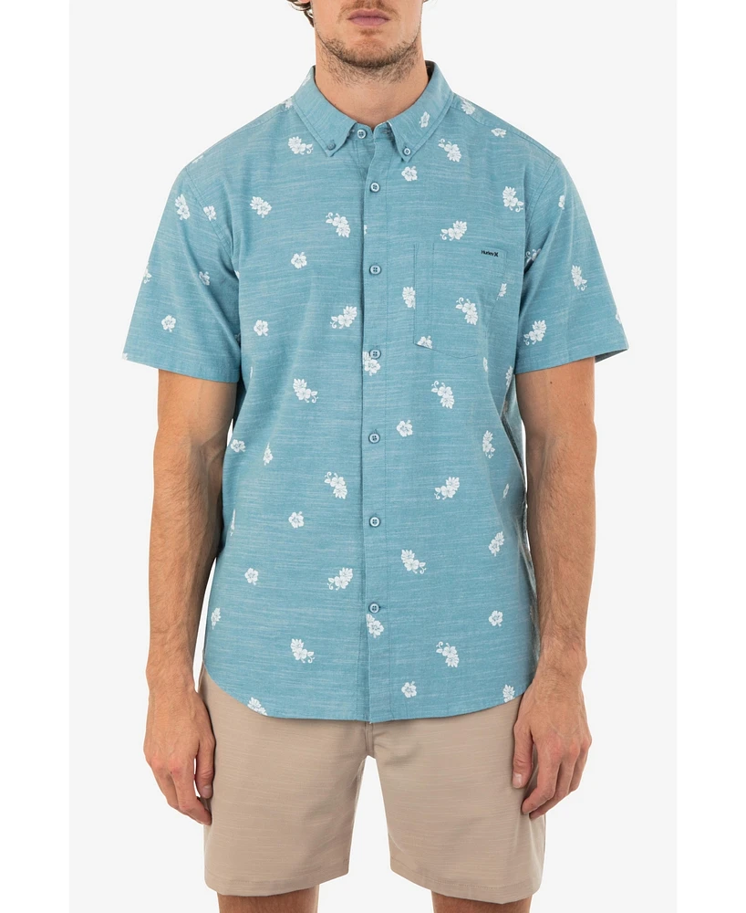 Hurley Men's One and Only Stretch Print Short Sleeves Shirt