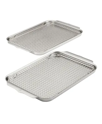 Hestan Provisions Oven Bond Try-ply, 4-Piece Set, 2 Half Sheet Pans with 2 Racks