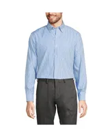 Lands' End Men's Tailored Fit No Iron Pattern Supima Cotton Pinpoint Buttondown Collar Dress Shirt