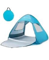 Automatic Pop-up Beach Tent with Carrying Bag-Blue