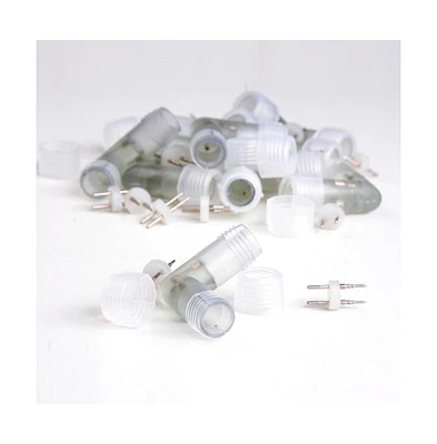 DELight 10pcs L Shape Pin Connectors Accessories with Pin 7x14mm Rgb Neon Rope Lightht