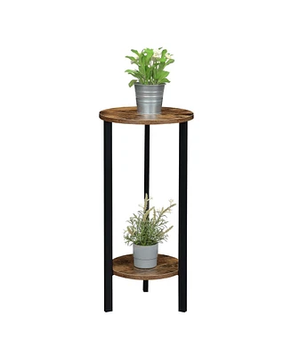 Convenience Concepts 31 in. Gray stone 2 Tier Plant Stand