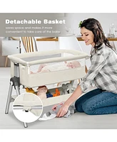 Portable Baby Bedside Sleeper with Adjustable Heights and Angle