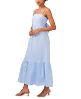 CeCe Women's Bow Back Sleeveless Cotton Maxi Dress