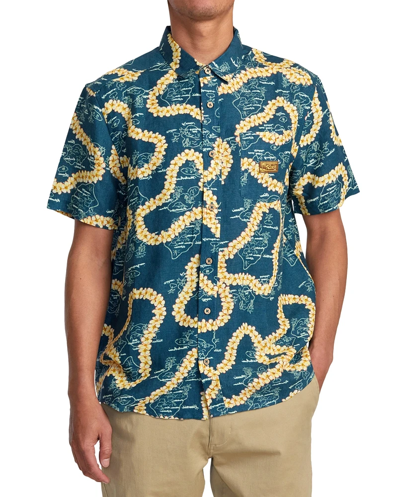 Rvca Men's Exotica Short Sleeve Shirt