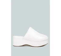 Olori Solid Platform Slip On Mules