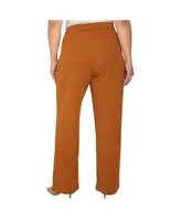 Women's Plus High Waist Stretch Crepe Pants