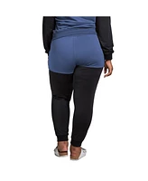 Women's Plus Curvy Fit Contrast Blocked Jogger