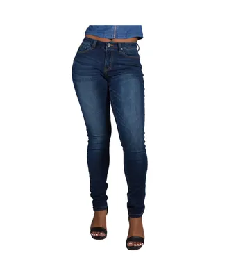Women's Curvy Fit High Rise Stretch Denim Skinny Jeans