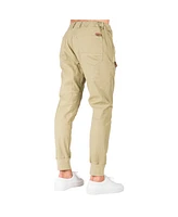 Men's Premium Stretch Twill Jogger Pant Drop Crotch Zipper Pockets