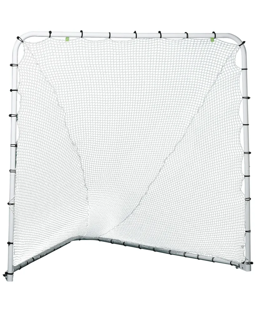 Soozier Lacrosse Net w/ Steel Frame, Backyard Folding Lacrosse Goal, 6'x6'