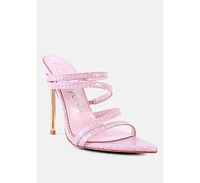 New Affair Croc Strappy High Heel Sandals
