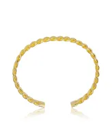 Elegant 14K Gold Plated Chain Cuff Bracelet