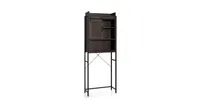 Slickblue 4-Tier Multifunctional Toilet Sorage Cabinet with Adjustable Shelf and Sliding Barn Door