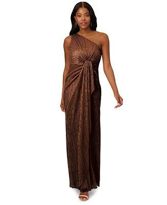 Adrianna Papell Stardust One-Shoulder Gown