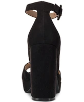 Sun + Stone Women's Reemaa Peep Toe Block Heel Platform Sandals