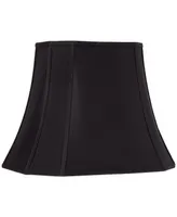 Black Oblong Cut Corner Medium Lamp Shade 10" Wide x 7" Deep at Top and 16" Wide x 12" Deep at Bottom and 13" Slant x 12.5" H (Spider) Replacement wit