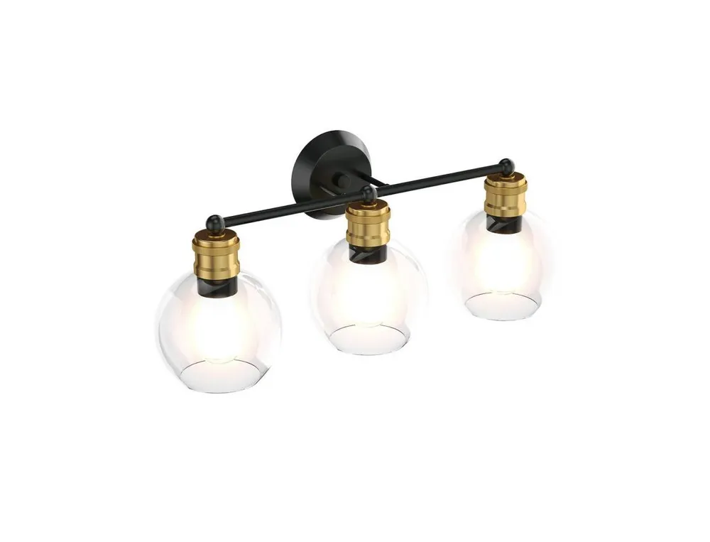 Modern 3-light Bubbled Glass Vanity Light