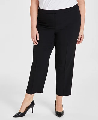 Kasper Plus Straight-Leg Pants